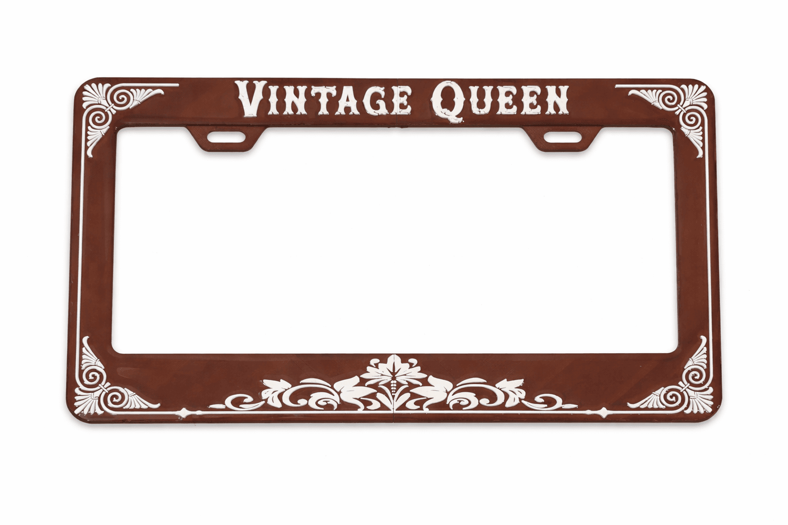 Vintage License Plate Frame handmade epoxy custom license plate frame