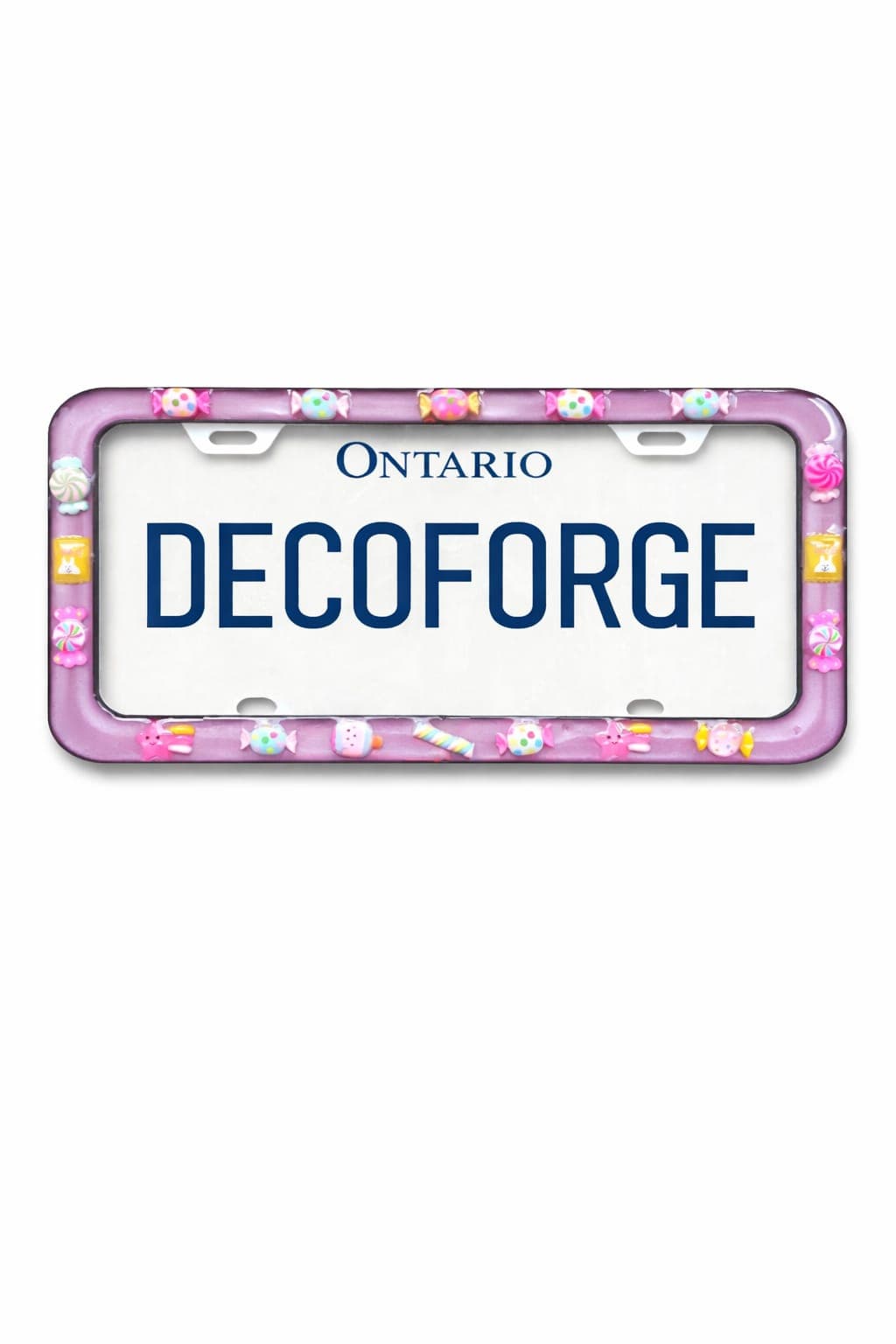 Candy Pink License Plate Frame handmade epoxy custom license plate frame