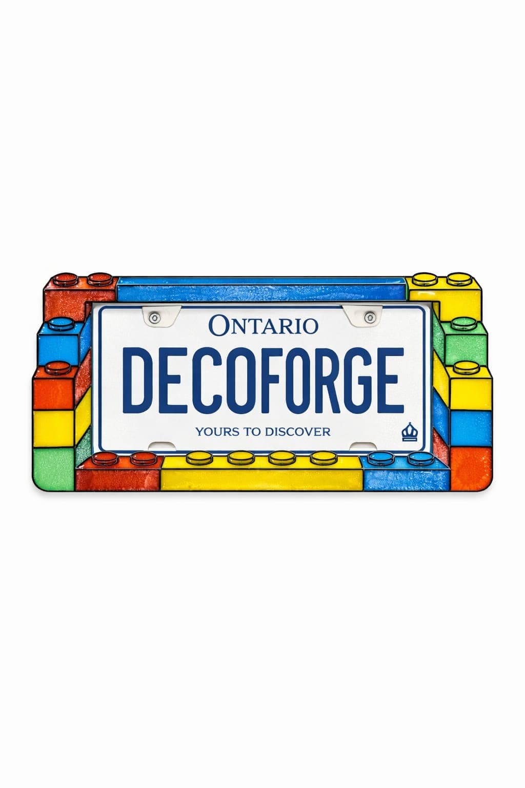 Colorful Brick License Plate Frame handmade epoxy custom license plate frame