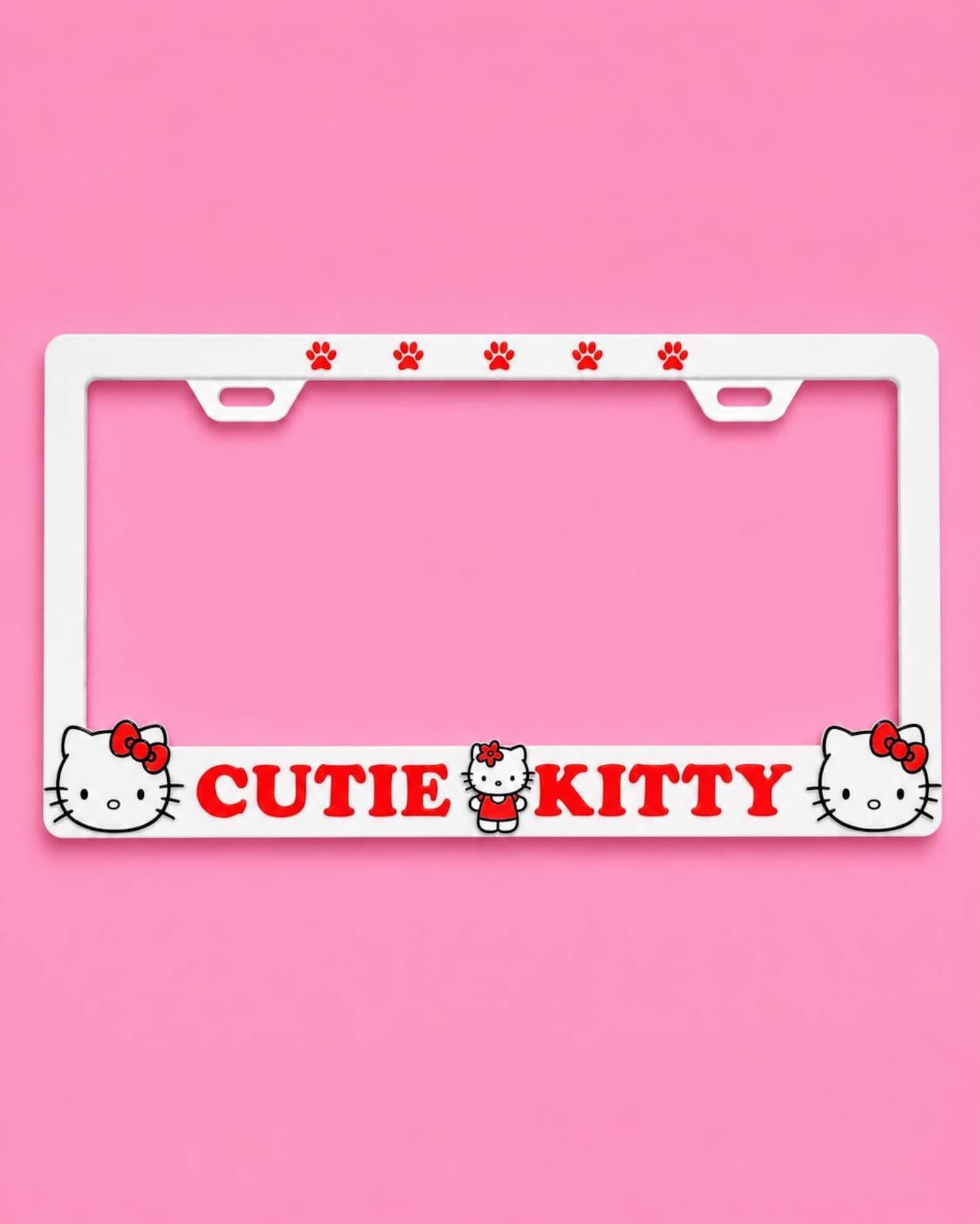 Hello Kitty License Plate Frame handmade epoxy custom license plate frame