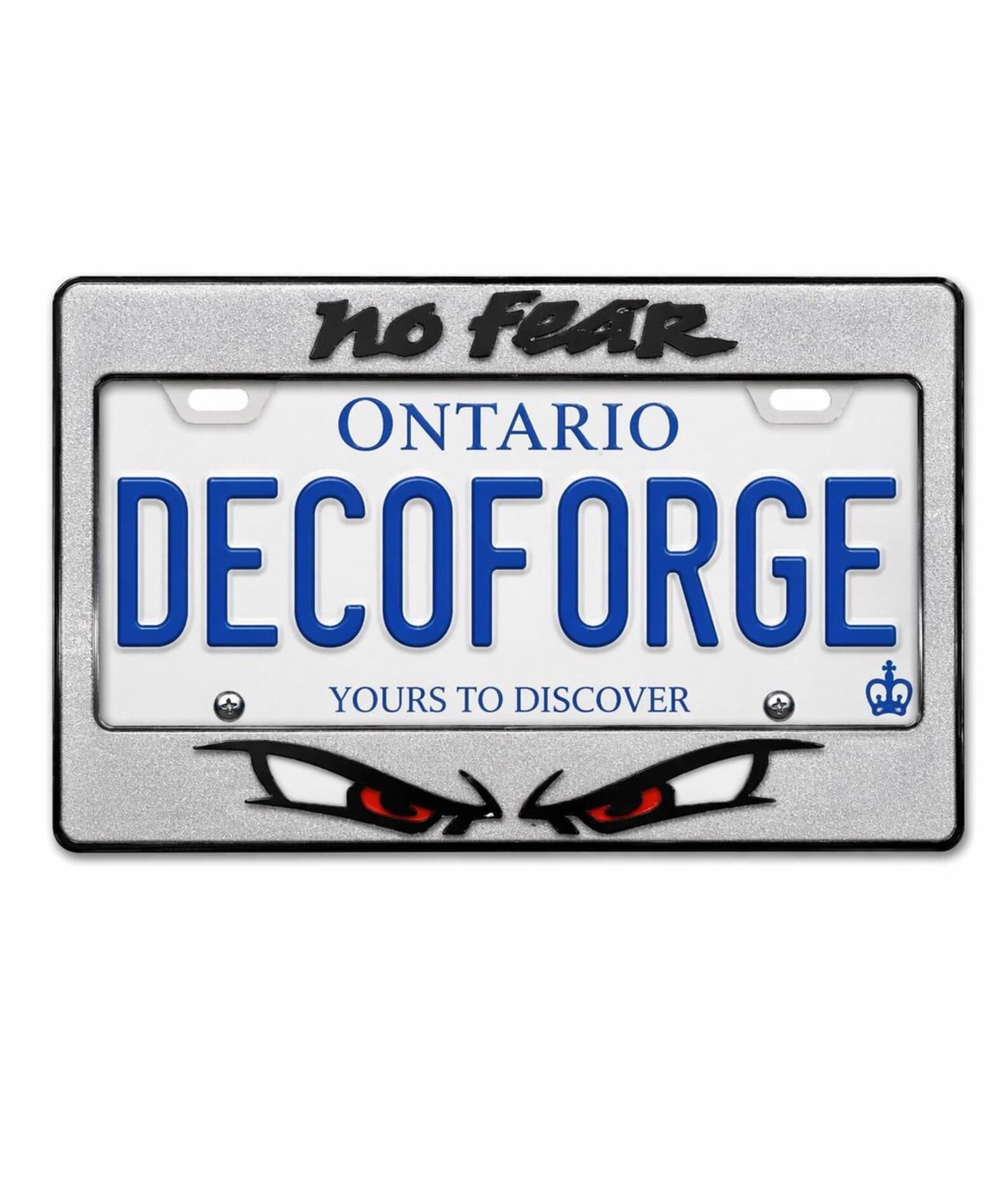 No Fear License Plate Frame handmade epoxy custom license plate frame