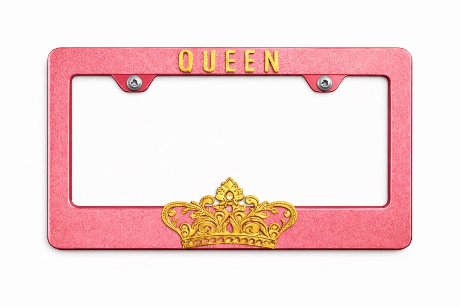 Queen Pink License Plate Frame handmade epoxy custom license plate frame