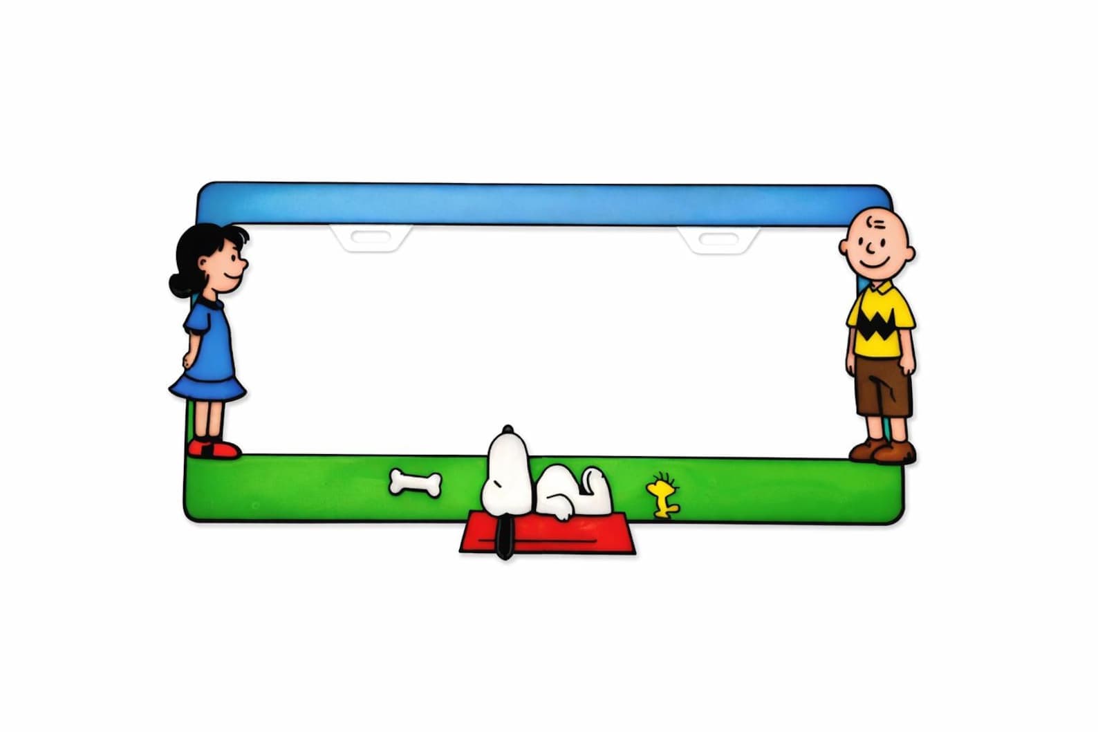 Snoopy License Plate Frame handmade epoxy custom license plate frame